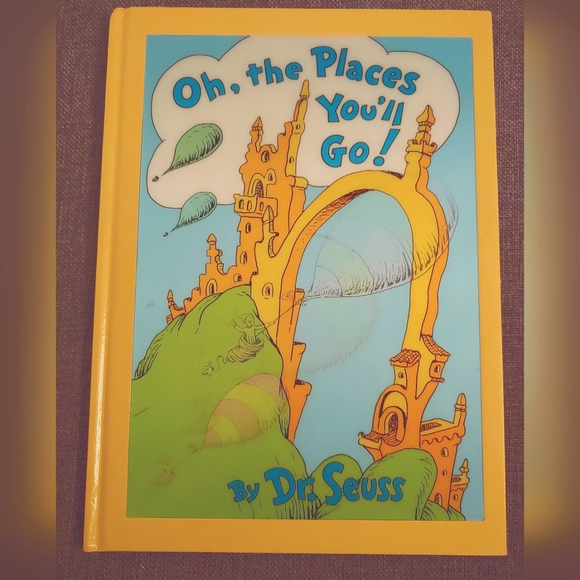 Oh, The Places you'll Go By Dr Seuss 3D Lenticular Cover 1990 Rare To Find - Picture 1 of 2
